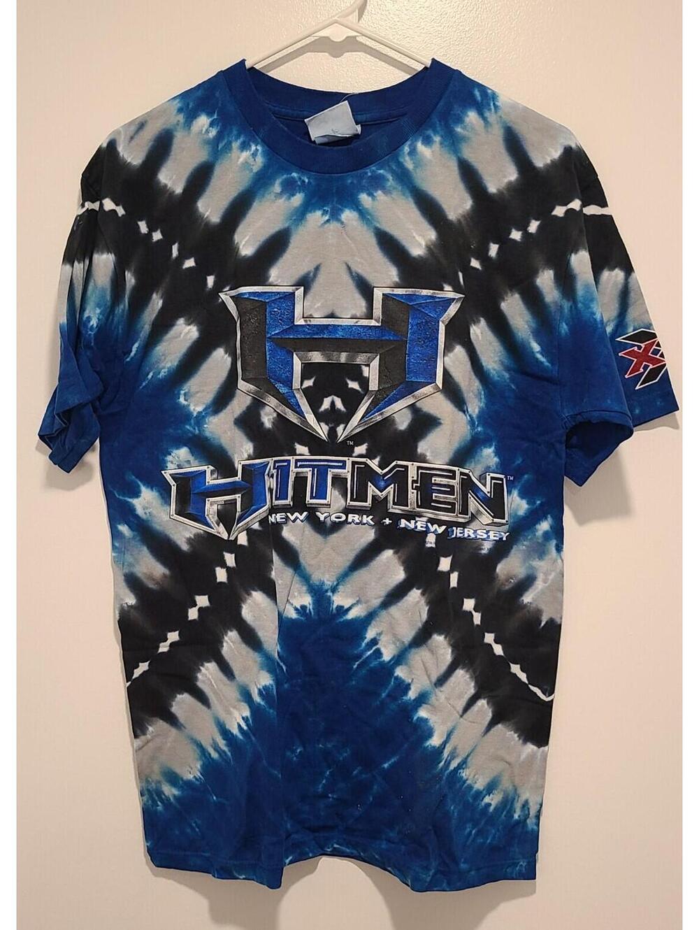 Original XFL New York New Jersey Hitmen Tie Dye Shirt Size Medium BRAND NEW